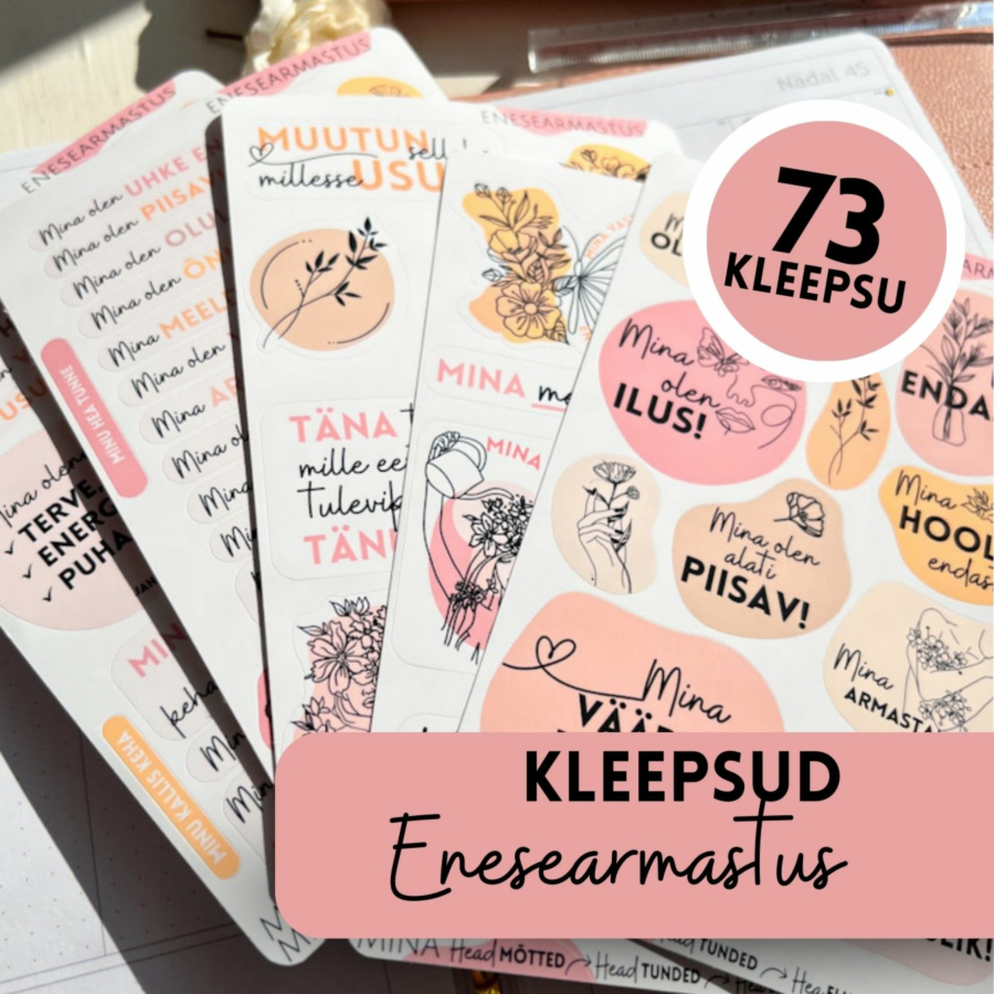 Paberist märkmiku kleepsud "ENESEARMASTUS"