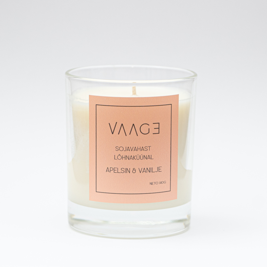 Sojavahast lõhnaküünal "Apelsin&vanilje" 140 g